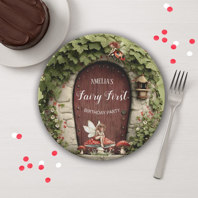 Magical Fairy First Birthday Party Paper Plate (Magical Fairy First Birthday Party Paper Plates)