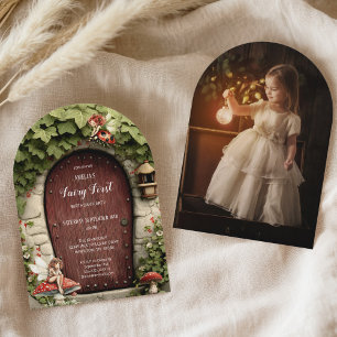 Magical Fairy First Birthday Photo Birthday Invitation
