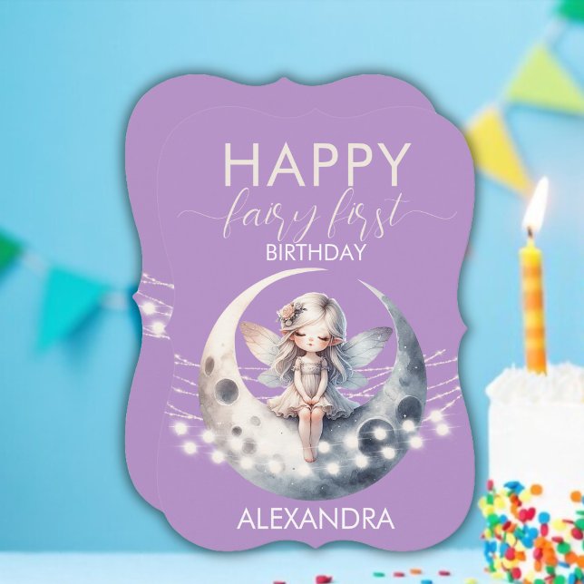 Magical Fairy First Girl Happy Birthday  Card (Creator Uploaded)