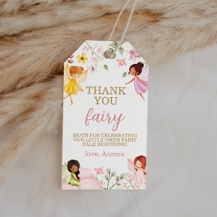 Magical Fairy Floral Baby Shower Thank You Favour Gift Tags