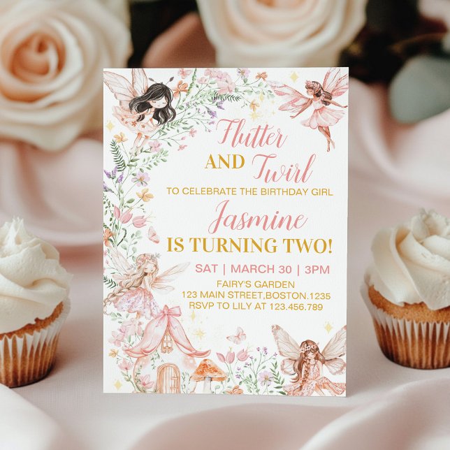 Magical Fairy Floral Garden Birthday Invitation (Creator Uploaded)