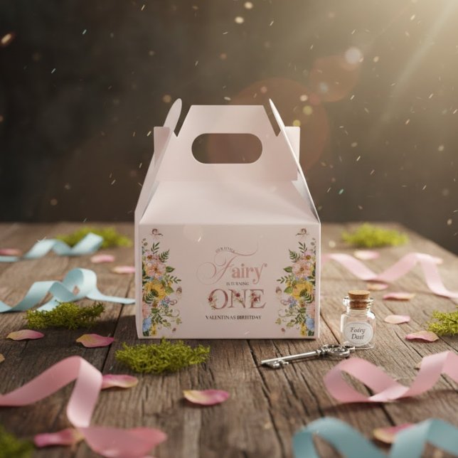 Magical Fairy Floral Garden Pixie Girls Birthday  Favour Box (Creator Uploaded)