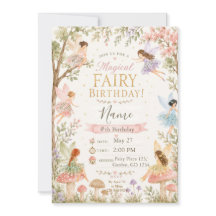 Magical Fairy Floral Garden Pixie Girls Birthday I