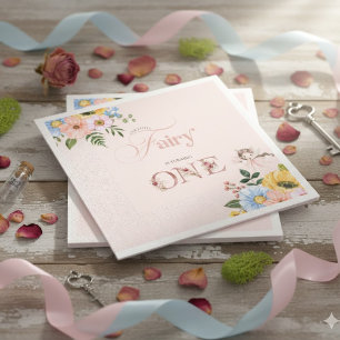 Magical Fairy Floral Garden Pixie Girls Birthday  Napkin