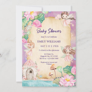 Magical Fairy Garden Baby Shower Invitation