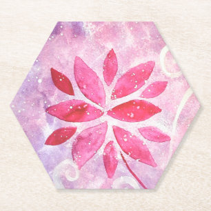 Magical Fairy Garden Birthday Hexagon Paper Coaster