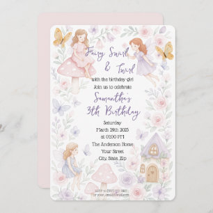 Magical Fairy Garden Birthday Invitation