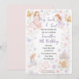Magical Fairy Garden Birthday Invitation