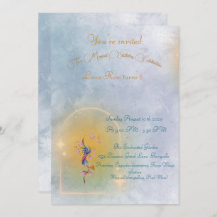 Magical fairy garden birthday invitation kids