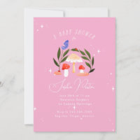 Magical Fairy Garden Mushrooms and Butterfly Baby 