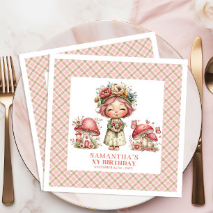 Magical Fairy Garden Whimsical Birthday Party  Napkin