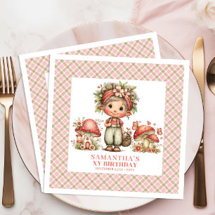 Magical Fairy Garden Whimsy Birthday Celebration  Napkin