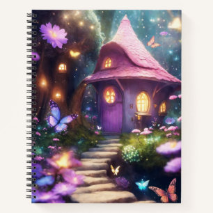 Magical Fairy House Pink Notebook
