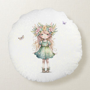 Magical Fairy-inspired Round Cushion