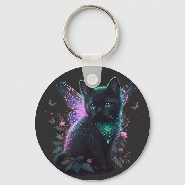 Magical Fairy Kitten Key Ring (Front)