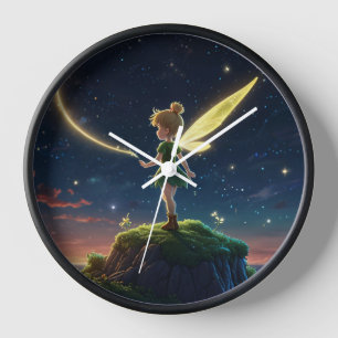 Magical Fairy Moon Wall Clock