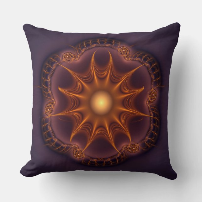 Magical fairy mystical fractal pattern cushion (Front)