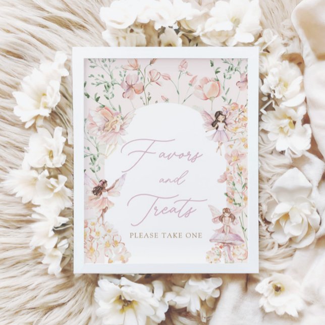 Magical Fairy Pink Girls Favours and Treats Sign (Creator Uploaded)