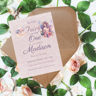 Magical Fairy Pink pastel One Birthday Magnet