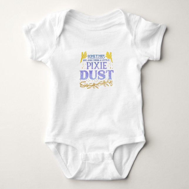 Magical Fairy Pixie Dust Cute Inspirational Quote  Baby Bodysuit (Front)