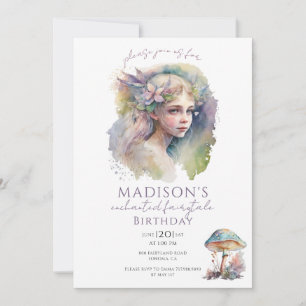 Magical Fairy Pixie Fairytale Birthday Party  Invitation