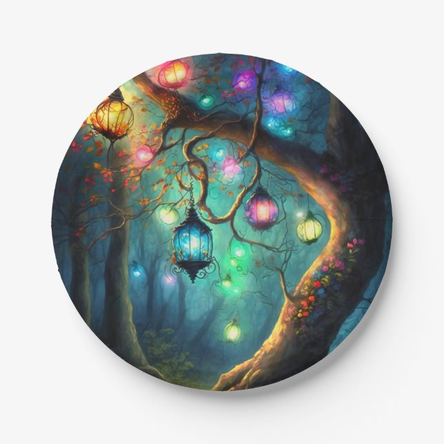 Magical Fairy Princess Fantasy Pixie Dust Party Paper Plate (Front)