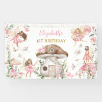 Magical Fairy Princess Pink Flower Girl Birthday