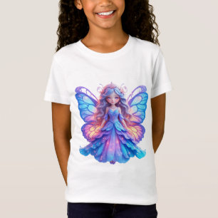 Magical Fairy Princess with Glowing Butterfly Wing T-Shirt