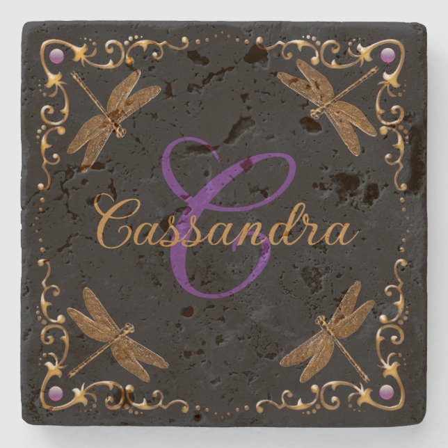 Magical Fairy Tale Fantasy Personalised Stone Coaster (Front)