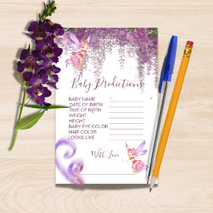 Magical Fairy Theme Baby Shower Predictions Game