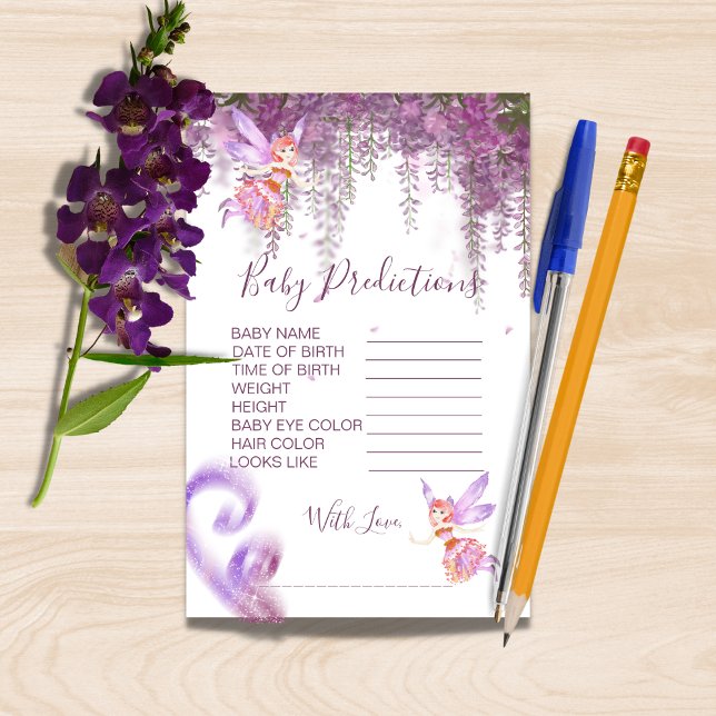 Magical Fairy Theme Baby Shower Predictions Game (Creator Uploaded)