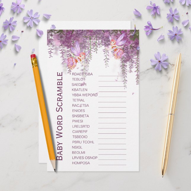 Magical Fairy Theme Baby Word Scramble Game (Creator Uploaded)