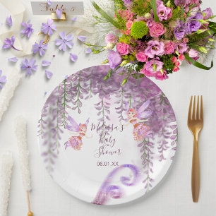 Magical Fairy Theme Round Paper Plates