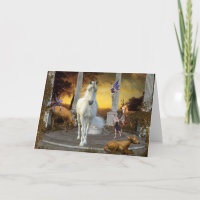 Magical Fairy Unicorn Deer Fantasy Greeting Note