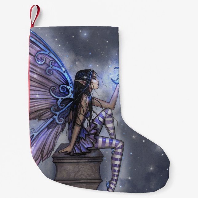 Magical Fairy with Moon Christmas Stocking (Front)