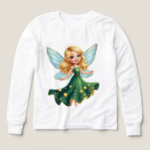 Magical Fairy with Stars Kids Long Sleeve T-Shirt