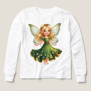 Magical Fairy with Stars Kids Long Sleeve T-Shirt