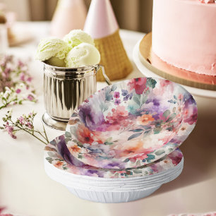 Magical Fairycore Floral Watercolor Birthday Party Paper Plate