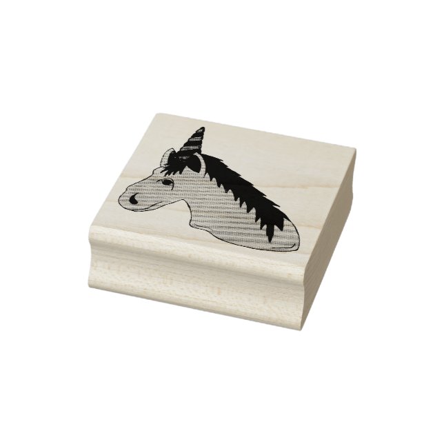 Magical Fairytale Unicorn Horse Mythical Creature Rubber Stamp (Stamp)