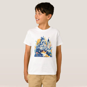 Magical Fantasy Castle and Joyful Fox T-Shirt
