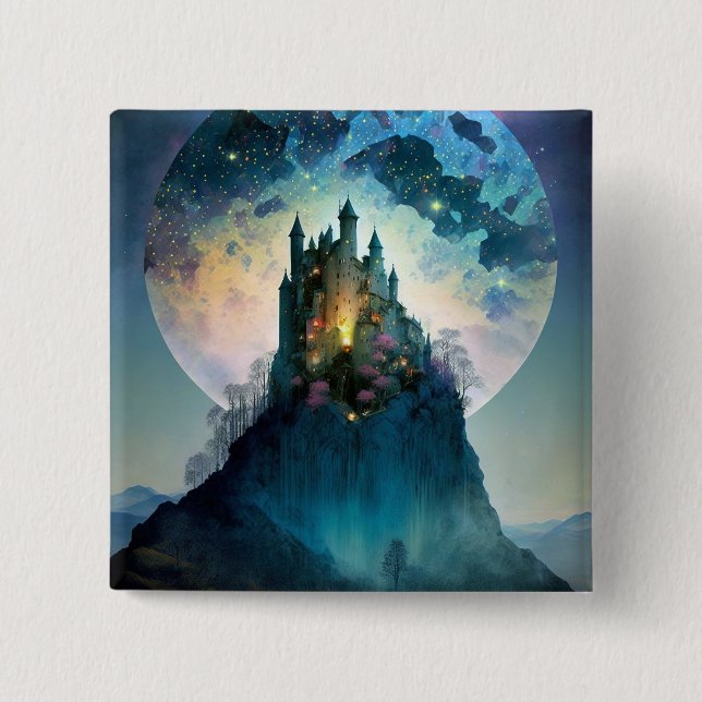 Magical Fantasy Castle Button (Front)
