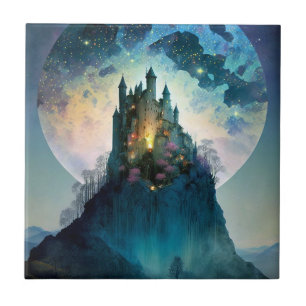 Magical Fantasy Castle Ceramic Tile