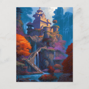 Magical Fantasy Castle Postcard