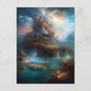 Magical Fantasy Castle Postcard