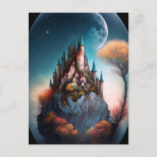Magical Fantasy Castle Postcard