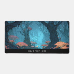 Magical Fantasy Enchanted Mushroom Forest Woodland Desk Mat