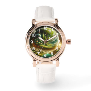 Magical Fantasy Planet With Celestial Nature Watch