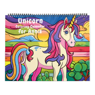 Magical Fantasy Unicorn Coloring Calendar