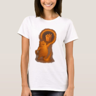 Magical Fat Cat Summons Fried Chicken Portal T-Shirt