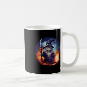 Magical Feline Sorcerer Enchanting Wizard Cat  Coffee Mug